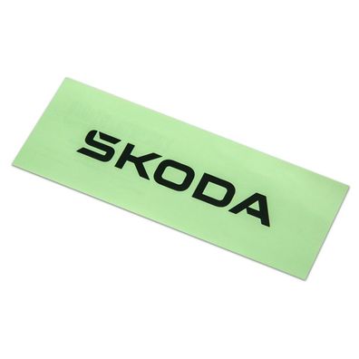 Original Skoda Aufkleber 450x165 Logo Sticker Schriftzug grün 6U0087703BJ