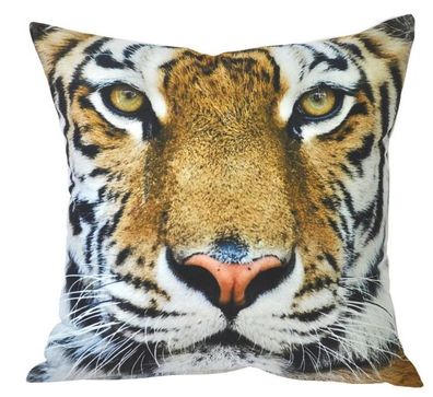 Kissenhülle 40x40 Tiger Kissenbezug Kissen Dekokissen Sofakissen Afrika Safari