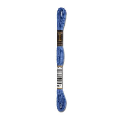 8m Anchor Stickgarn - Farbe 137 - mittelblau