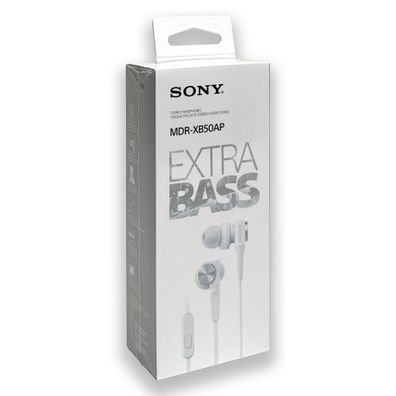 Sony Kopfhörer MDR-XB50AP In-Ohr-Headset-Kopfhörer Extra Bass weiß