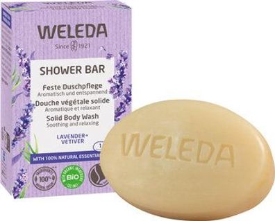 Weleda 3x WELEDA Feste Duschpflege Lavender + Vetiver 75g