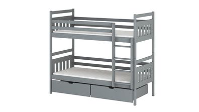 Furnlux Classic Etagenbett ADAS - Grau - 98 x 208 x 164 cm