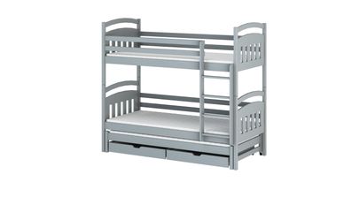 Furnlux Classic Etagenbett ALAN - Grau - 88 x 208 x 164 cm