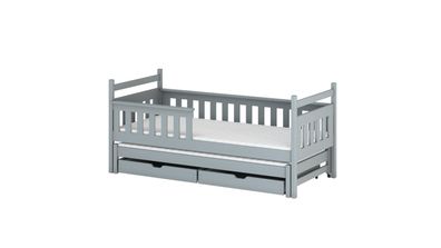 Furnlux Classic Kinderbett Dominik - Grau - 88 x 188 x 90 cm