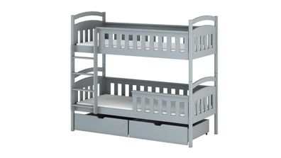 Furnlux Classic Etagenbett HARRY - Grau - 88 x 168 x 164 cm