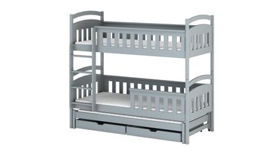 Furnlux Classic Etagenbett Harriet - Grau - 88 x 208 x 164 cm
