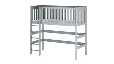 Furnlux Classic Hochbett LAURA - Grau - 98 x 198 x 178 cm