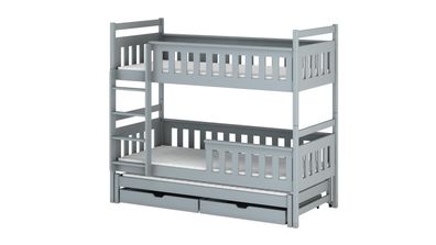 Furnlux Classic Etagenbett LEA - Grau - 98 x 208 x 164 cm