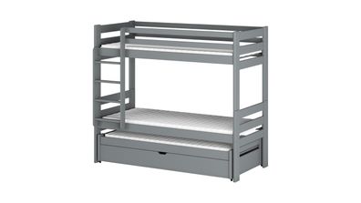 Furnlux Classic Etagenbett LESSI - Grau - 98 x 208 x 163 cm
