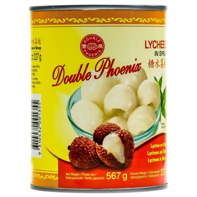 Double Phoenix Lychees 1x 567g Dose eingelegte Litschis leicht gezuckert in Saft