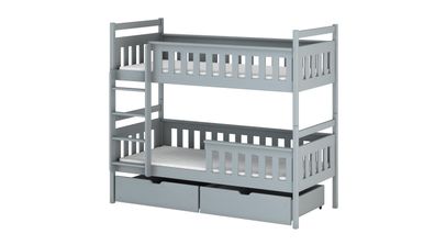 Furnlux Classic Etagenbett TEZO - Grau - 88 x 168 x 164 cm