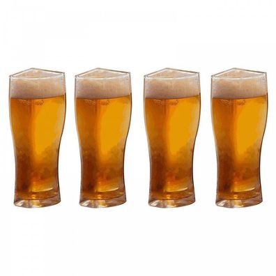 4 teiliges Bierglas Material Kunststoff