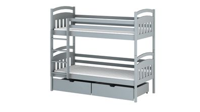 Furnlux Classic Etagenbett GABI - Grau - 98 x 188 x 164 cm
