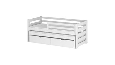 Furnlux Classic Kinderbett KUBUS - Weiß - 98 x 198 x 78 cm