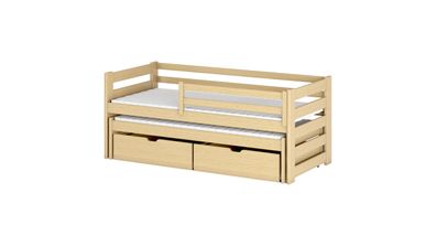 Furnlux Classic Kinderbett KUBUS - Beige - 88 x 178 x 78 cm