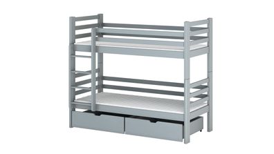 Furnlux Classic Etagenbett PATRYK - Grau - 98 x 188 x 165 cm