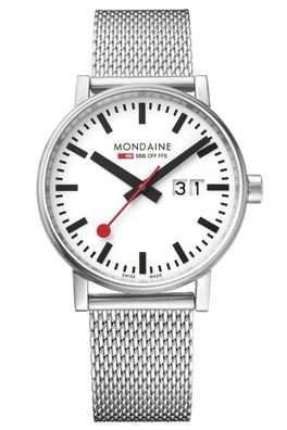 Mondaine Herrenuhr mit Mesh-Armband evo2 MSE.40210. SM