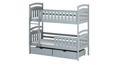 Furnlux Classic Etagenbett SEBUS - Grau - 98 x 208 x 171 cm