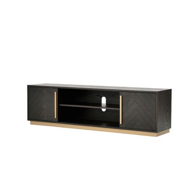 Furnlux Premium Tv Lowboard Seville - Schwarz - 180 x 38 x 50 cm