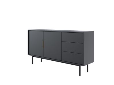 Furnlux Classic Sideboard VIVA - Schwarz - 154 x 39 x 82 cm