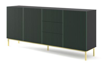 Furnlux Classic Sideboard Ravenna F - Schwarz - 200 x 42 x 87 cm