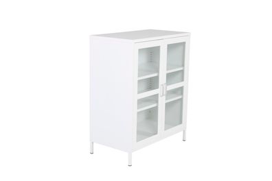 Furnlux Classic Vitrinenschrank ACERO - Weiß - 80 x 43 x 97 cm