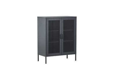 Furnlux Classic Vitrinenschrank MISHA - Grau - 80 x 40 x 102 cm