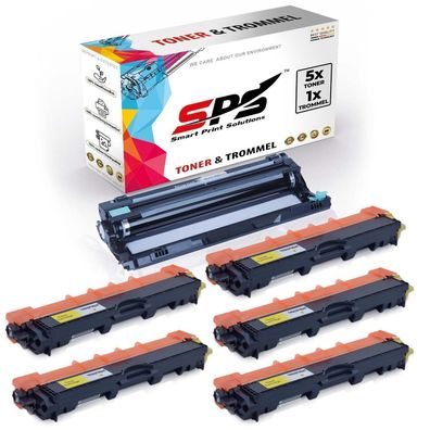 5X TN247 Toner Gelb + 1x DR243CL Trommel kompatibel für Brother HL-L3270CDW Brothe...