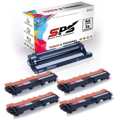 4X TN247 Toner Magenta + 1x DR243CL Trommel kompatibel für Brother DCP-L3517CDW ...