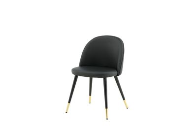 Furnlux Classic Esszimmerstuhl VELVET - Schwarz - 50 x 48 x 77 cm