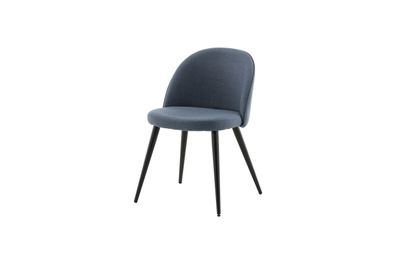 Furnlux Classic Esszimmerstuhl VELVET - Blau - 50 x 57 x 77 cm