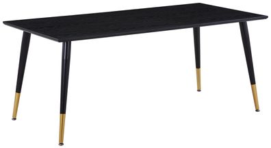 Furnlux Classic Esstisch DIPP - Schwarz - 90 x 180 x 75 cm