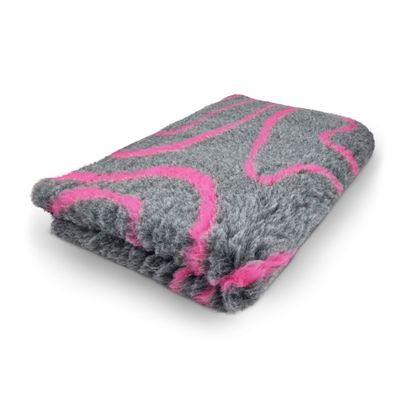 Vet Bed Hundedecke Hundebett Schlafplatz 75 x 50 cm anthrazit pink