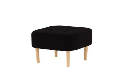 Furnlux Classic Hocker SALINA - Schwarz - 59 x 59 x 40 cm