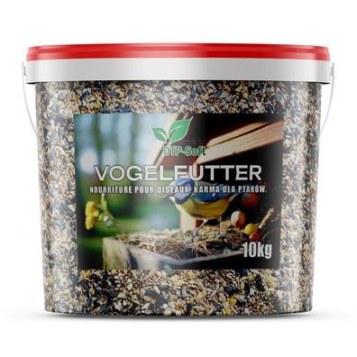 Vogelfutter Streufutter Wildvogelfutter 4 Jahreszeiten Vögel Eimer (10KG)