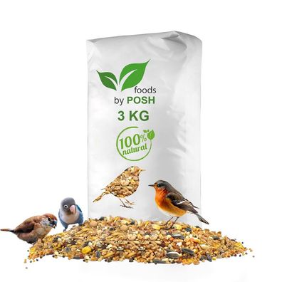 3KG Vogelfutter SUPER Preis Streufutter Vogelfuttermischung 4 Jahreszeiten TOP (3 KG)