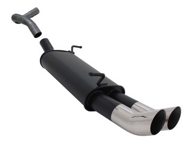 NOVUS Sportauspuff Endschalldämpfer 2x76mm D-T-M passend für Seat Ibiza 6L