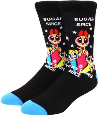 Powerpuff Girls Socken - Sugar, Spice and Everything Nice Lustige Cartoon Socken