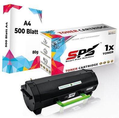 Druckerpapier A4 + 1x Kompatibel für Lexmark MS310 Toner 502H 50F2H00 Schwarz