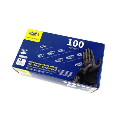 Magneti Marelli Nitril Einweg Handschuhe extra stark schwarz Gr. M 100 Stück