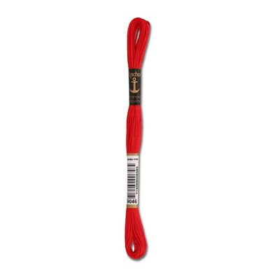 8m Anchor Stickgarn - Farbe 9046 - hochrot