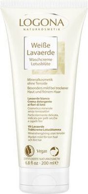 Logona 3x Weiße Lavaerde Waschcreme Lotusblüte 200ml