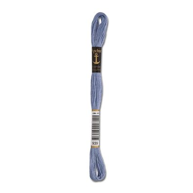 8m Anchor Stickgarn - Farbe 939 - rauchblau