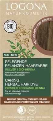 Logona 6x Pflegende Pflanzen-Haarfarbe Pulver Aschbraun 100g