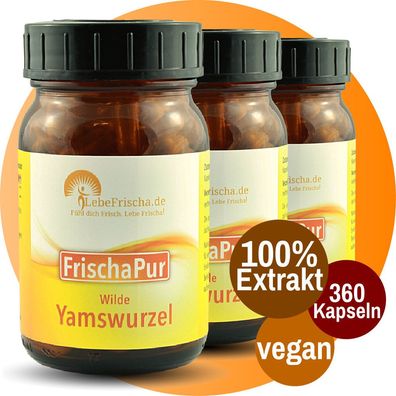 Wilde Yamswurzel Kapseln 100% Extrakt für Hormonbalance & Wohlbefinden