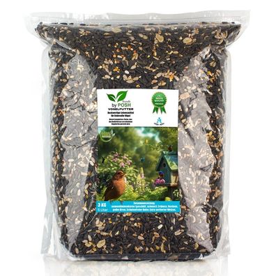 Vogelfutter Premium | Wildvogelfutter | Streufutter fér Vögel Ganzjahresfétterung 3kg