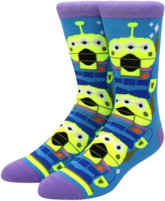 Aliens Pizza Planet Socken - Disney 360° Lustige Toy Story Cartoon Motiv-Socken