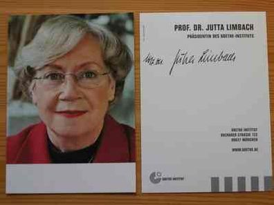 Präsidentin Bundesverfassungsgericht Prof. Dr. Jutta Limbach - handsign. Autogramm!!!