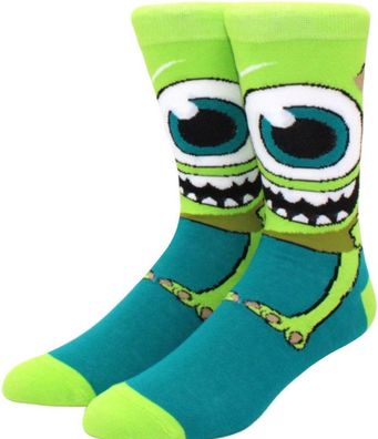 Mike Glotzkowski Socken - Disney 360° Lustige Die Monster AG Cartoon Motiv-Socken