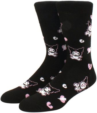 Kuromi Schwarze Socken - Kätzchen Motiv-Socken - Sanrio Lustige Cartoon Socken